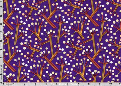 Free Spirit Designers Fabric: Bush Lily Royal (per 1/4 metre)