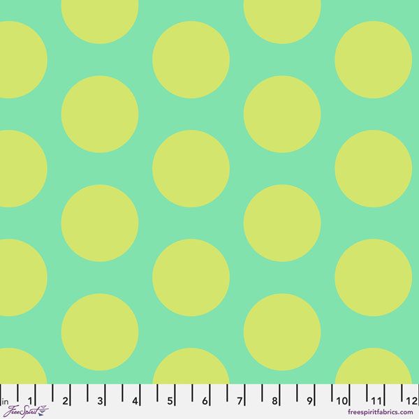 Tula Pink Roar! fabric: Dinosaur Eggs Mint