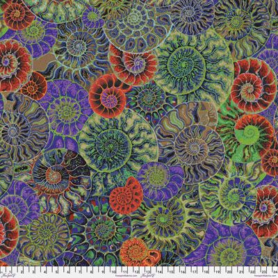 Kaffe Fassett Collective Ammonites fabric Dark