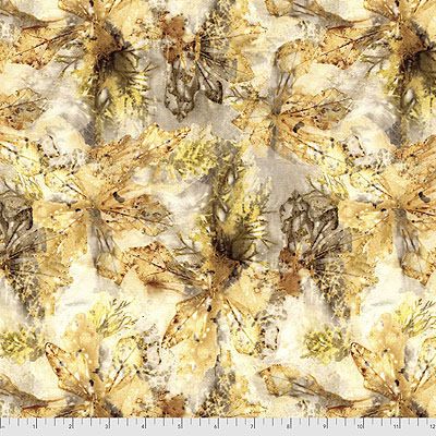 Into the Woods Fabric: Oak Shadows Goldenrod (per 1/4 metre)