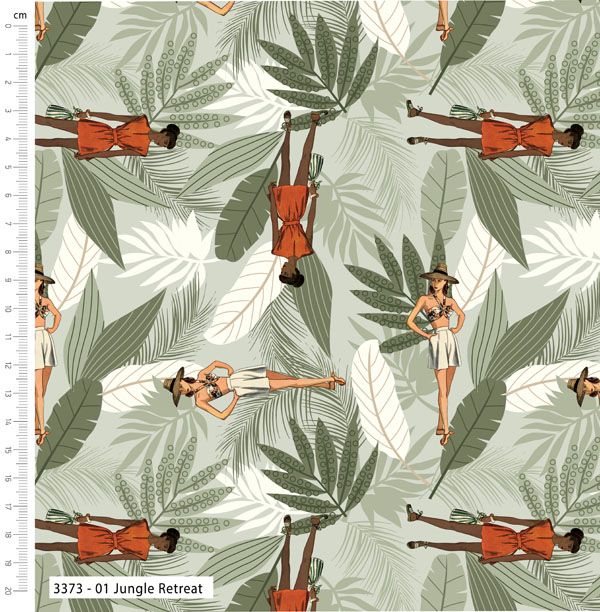 Simplicity Safari Sunset fabric, Jungle Retreat