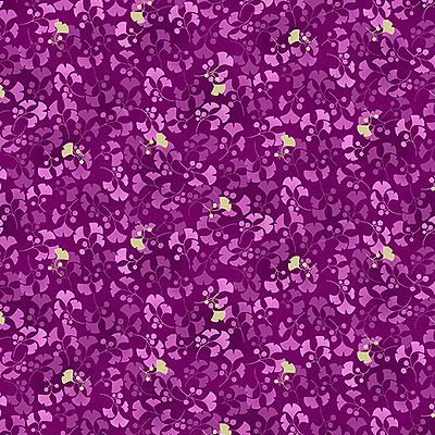 Hikari fabric: Ginkgo Purple (per 1/4 metre)