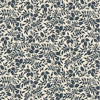 Nouveau fabric: Leaf Sprigs, Indigo