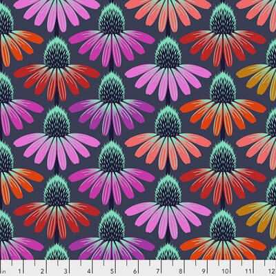 Hindsight Fabric: Echinacea Glow Glow (per 1/4 metre)