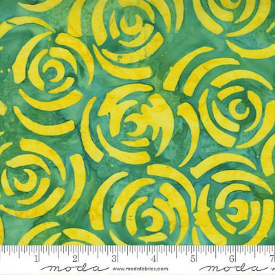 Bossa Nova Batiks fabric: Roses Lime (per 1/4 metre)