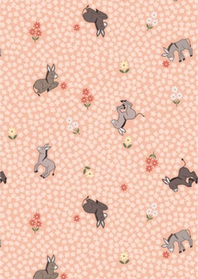 Piggy Tales Dinky Donkeys on Peach