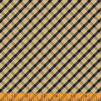 Eliza fabric: Diagonal Plaid Latte (per 1/4 metre)