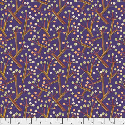 Free Spirit Designers Fabric: Bush Lily Royal (per 1/4 metre)