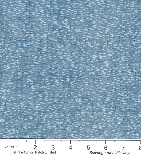 Classic Coordinates Fabric: Dash on Blue (per 1/4 metre)