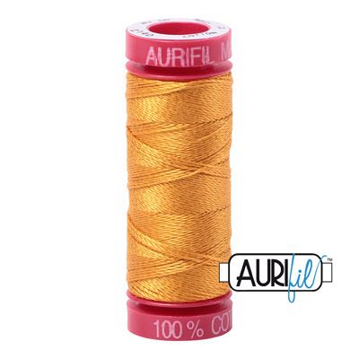 Aurifil 12 Cotton Thread 2140 Orange Mustard