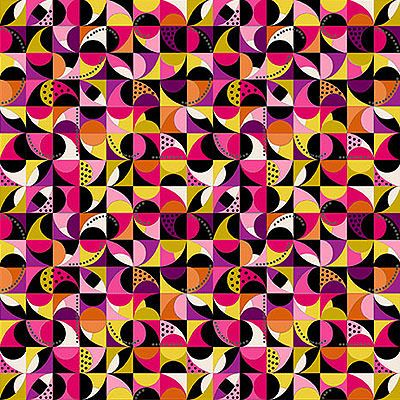 Jewel Tones fabric: Mosaic Fuchsia (per 1/4 metre)