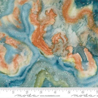 Desert Oasis Fabric: Skyview Canyons River (per 1/4 metre)