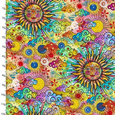 Stargazers fabric: Rising Sun