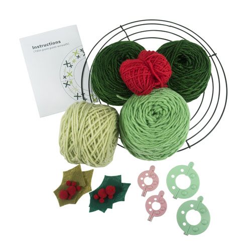 Pom Pom Wreath Kit: Green Pack