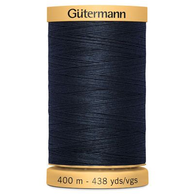 Gutermann Natural Cotton 50 Weight Thread 400m 5412 Dark Navy