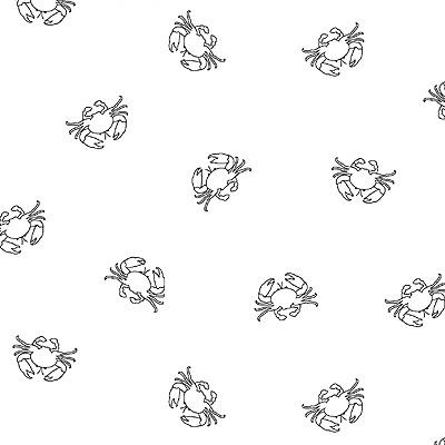 Ramblings Fabric: Crabs White on White (per 1/4 metre)