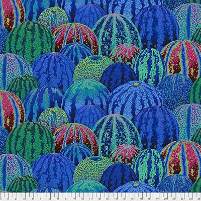 Philip Jacobs Fabric: Watermelons Blue (per 1/4 metre)