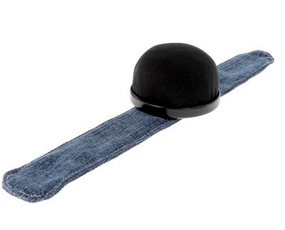 Bohin Pincushion Bohin Slap Band Pincushion Upcycled Denim With Slap Bracelet