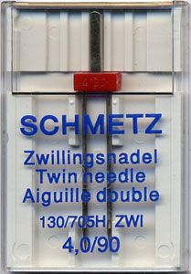 Schmetz Twin Sewing Machine Needles (4.0/90)  1 needle