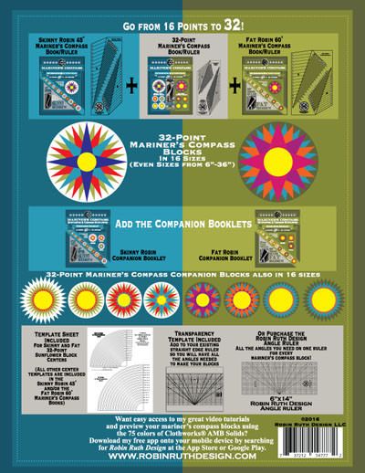 32 Point Mariner's Compass Book and Ruler