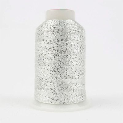 Spotlite Thread: Metallic Rayon 1000m Spool White/Silver