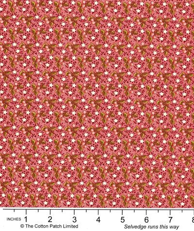 Country Coordinates fabric: Berry Sprigs Pink (per 1/4 metre)