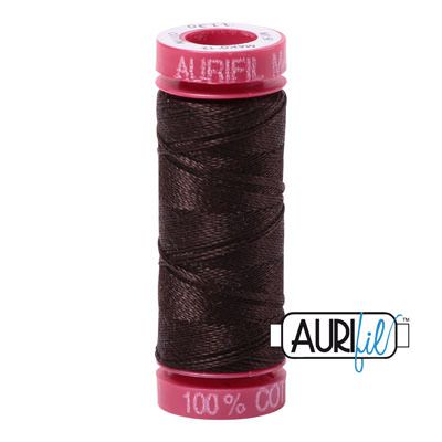 Aurifil 12 Cotton Thread 1130 Very Dark Bark