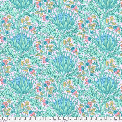 Kaffe Fassett x Morris & Co 108" Quilt Backs: Artichoke Lavender  (per 1/4 metre)