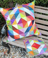 Scrappy Half Square Triangle Quilt/Cushion