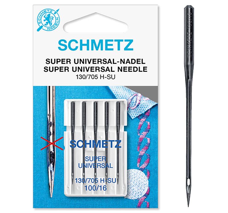 Schmetz Super Universal Non Stick Sewing Machine Needles Size 100/16