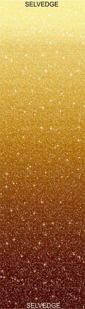 Celestials fabric: Glitz and Glam, Gold Ombre