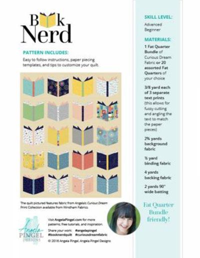 Book Nerd Quilt Pattern by Angela Pingel Designs