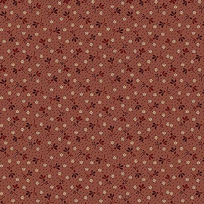 Stacy West Fabrics: Buttermilk Blossom Terracotta (per 1/4 metre)