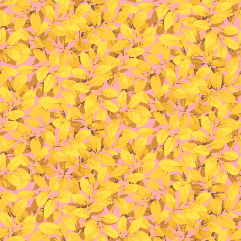 Trees fabric: Leaves Gold (per 1/4 metre)