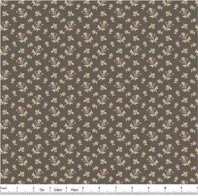 Wildflower Cottage fabric: Charcoal Packed