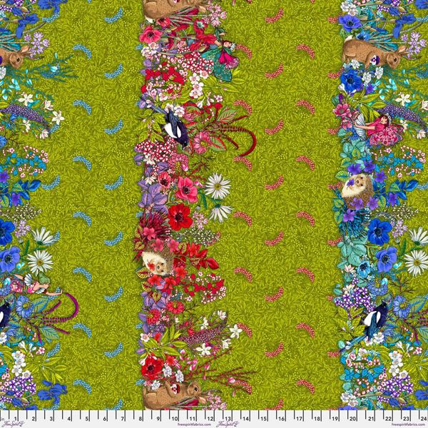 Language of Flowers Fabric: Hedgerow Green (per 1/4 metre)