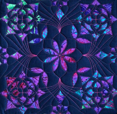 Clematis  Squared Up Pattern by Angela Attwood