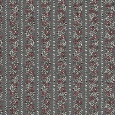 Kingston fabric: Paisley Stripe Grey (per 1/4 metre)