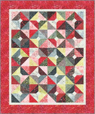 Bamboo Garden Batik Burst of Colour Quilt kit