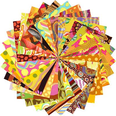 Kaffe Fassett Collective Fabrics Yellows & Browns 5" Charm