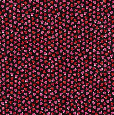 Love Struck: Small Red Ombre Black (per 1/4 metre)