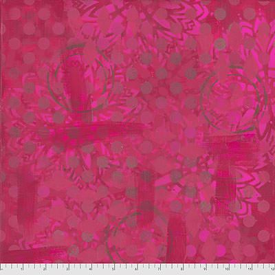 Pizzazz Fabric: Small Medallions Fuschia (per 1/4 metre)