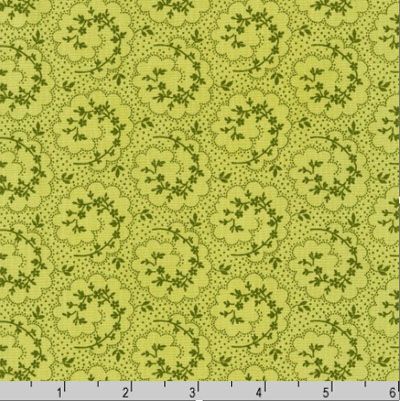 Bouquet of Roses Fabric: Sage (per 1/4 metre)