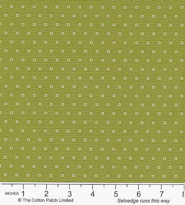 Classic Coordinates Fabric: Dainty Dots Green (per 1/4 metre)