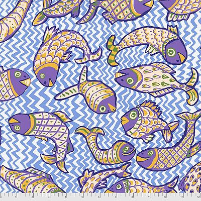 Kaffe Fassett Collective: Koi Polloi Delft (per 1/4 metre)