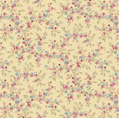 Sienna Fabric: Trailing Flowers Sunshine (per 1/4 metre)