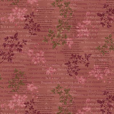 Cherry Blossoms: Flower Notes Rose (per 1/4 metre)