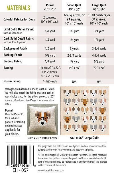 Elizabeth Hartman Patterns: The Puppies