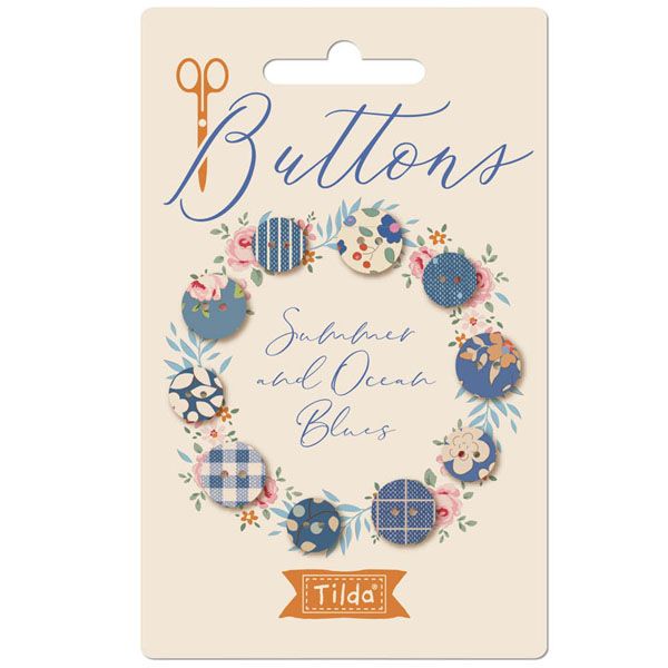 Tilda Creating Memories Buttons: Summer and Ocean Blues