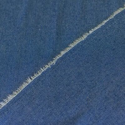 Stonewashed Denim Fabric  Medium Blue (per 1/4 metre)